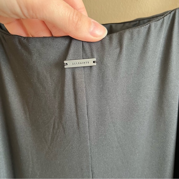 Allsaints Charlie Black Slip Midi Dress 8 Optional Straps All Saints NWT - Picture 9 of 16